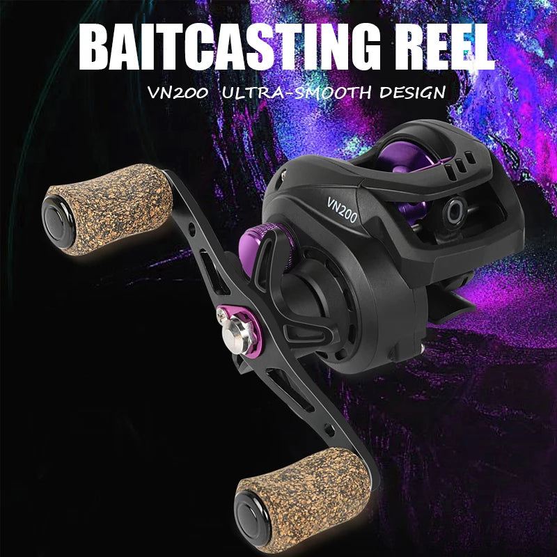 BILLINGS Baitcasting Reel 7KG Max Drag 6.5:1 Gear Ratio Ultra-smooth 12+1BB Professional Baitcaster Fishing Reels for Freshwater Saltwater Bass Trout Fishing