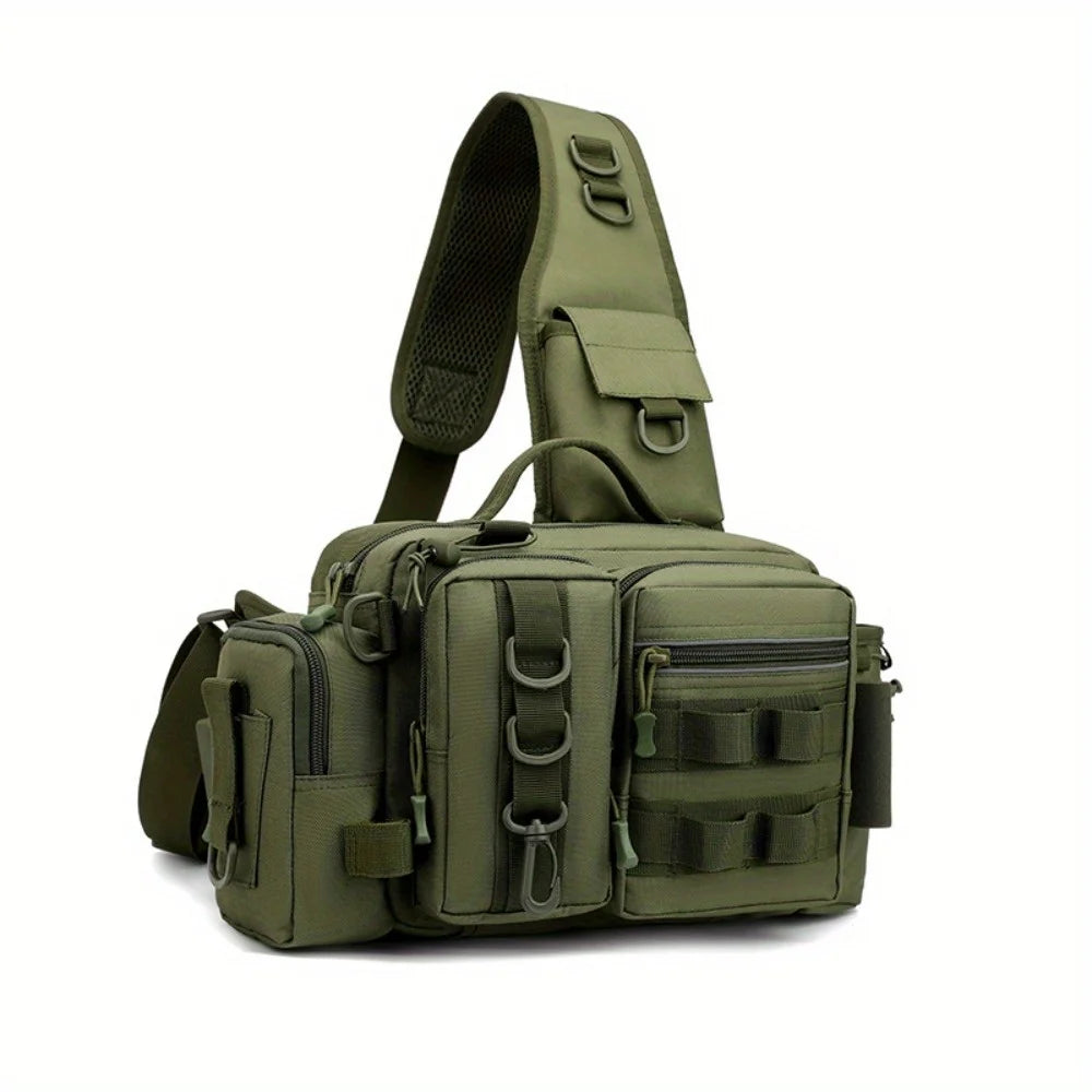 Fishing Tackle Backpack Fishing Waist Bag Fishing Tackle Shoulder Bag, Ideal for Fishing, Camping, Hiking and More