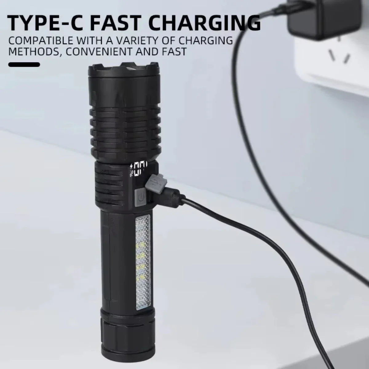 Super Bright Rechargeable LED Flashlight – Ultra Powerful Portable Torch, Outdoor Camping Lantern & Emergency Light