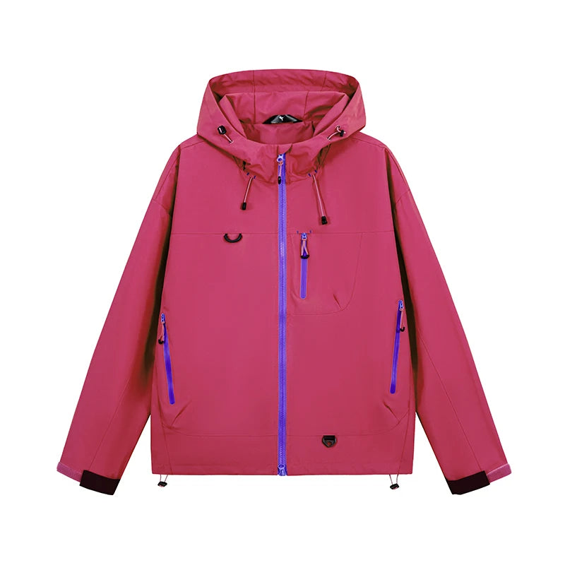 Autumn Sports Jacket Waterproof Windproof Jacket Men Women Outdoor Sports Hiking Running Mountaineering Hooded Casual Sport Coat