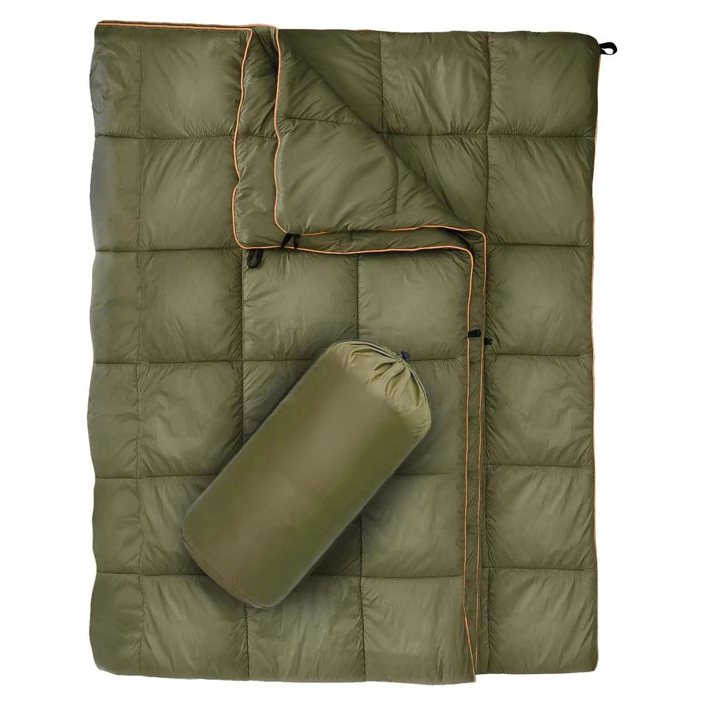 Outdoor Puffy Camping Blanket, Lightweight Down Alternative Puffy  Camping Large Ultra Warm Hammock Top Quilt Waterproof Blanket for Traveling Picnic Beach Party Cold Weather