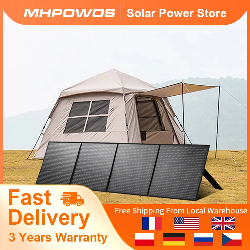 MHPOWOS 220W 40V Portable Solar Panel Waterproof Foldable Solar Panel Power Backup Solar Charger for Power Station RV Camping