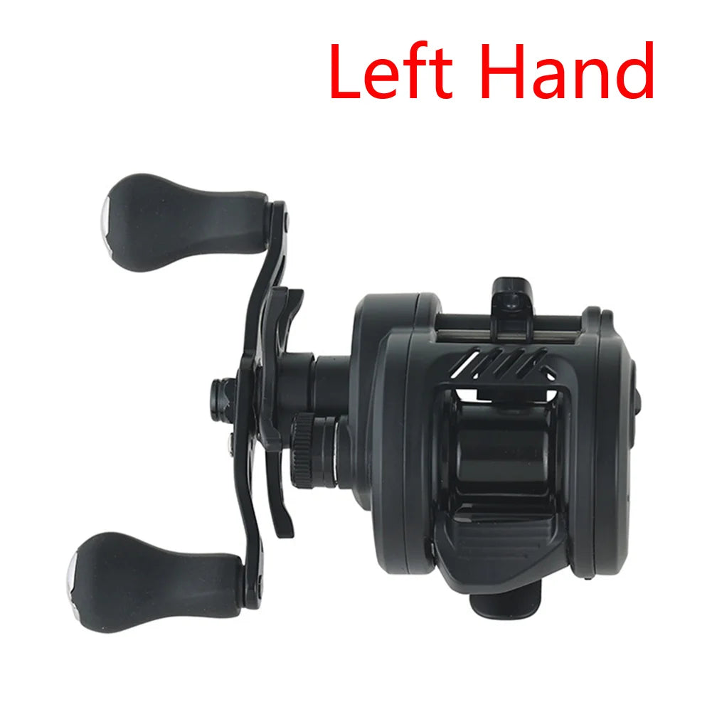 DC Fishing Reel Long Cast Self‑Charging Anti Backlash Electronic Brake Baitcasting Reel Smooth Casting Sound 7.2:1 Ratio