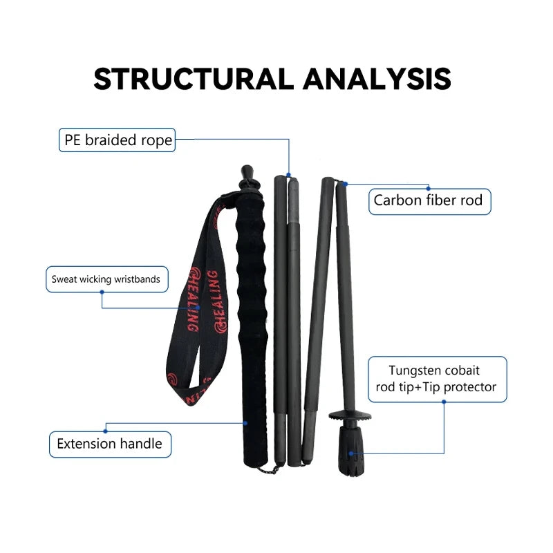 Local+ 2PCs Trekking Poles Carbon Fiber 115g Ultra-Light Hiking Poles Camping Stick Foldable Walking Cane Travel Outdoor Gear