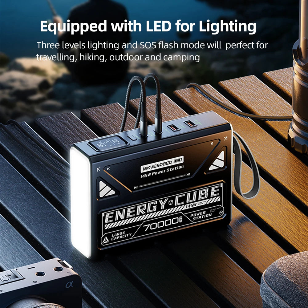 MOVESPEED Z70 Pro 140W Power Bank 70000mAh High Capacity External Power Supplies PD Fast Portable Charger for Mobilephone Laptop