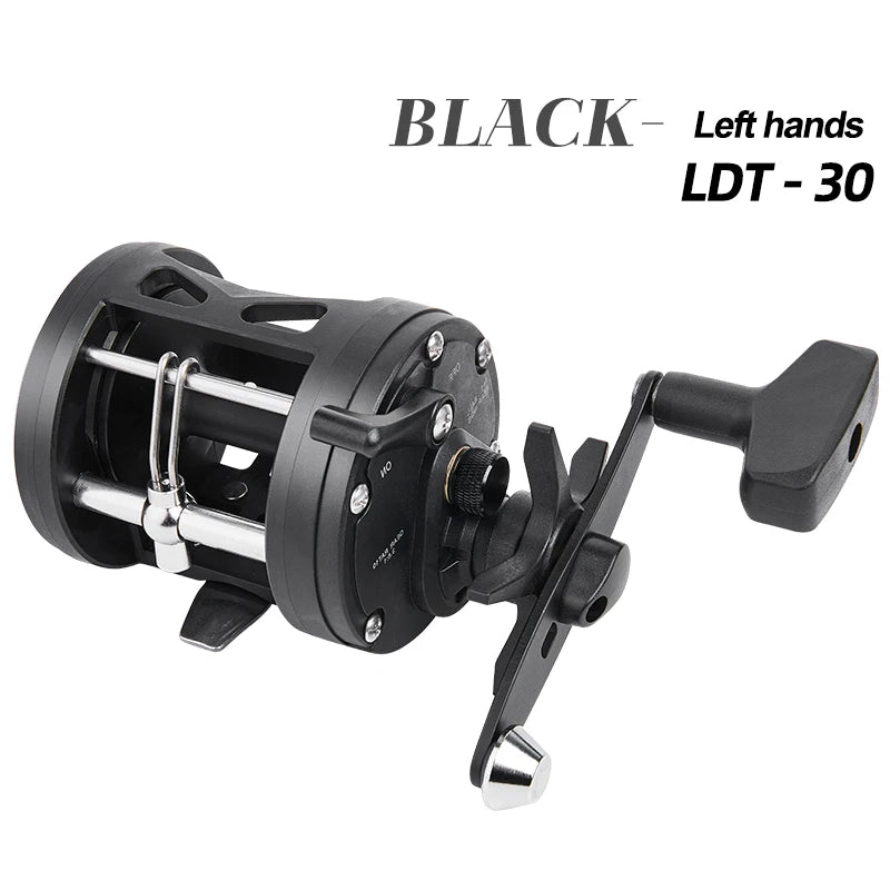 BILLINGS Trolling Drum Fishing Reels 33LB Max Drag 3.8:1 Gear Ratio High Toughness Body Freshwater & Saltwater Universal Bait Caster Fishing Reel