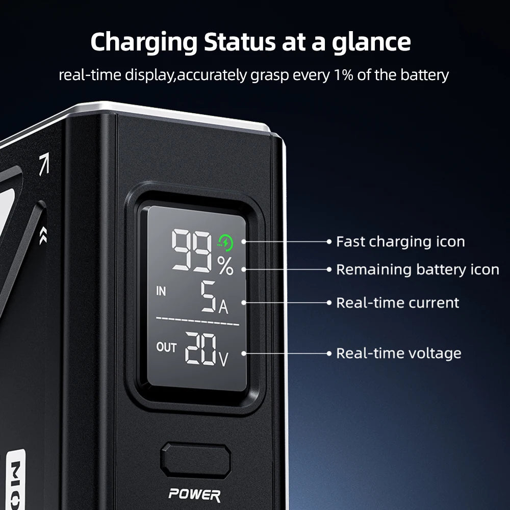 MOVESPEED Z70 Pro 140W Power Bank 70000mAh High Capacity External Power Supplies PD Fast Portable Charger for Mobilephone Laptop