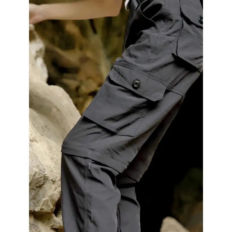 Women's Outdoor Cargo Pants, Loose Wide Leg Trousers, Summer Lightweight Quick-Dry Pants, Multi-Pocket Hiking & Camping Pants