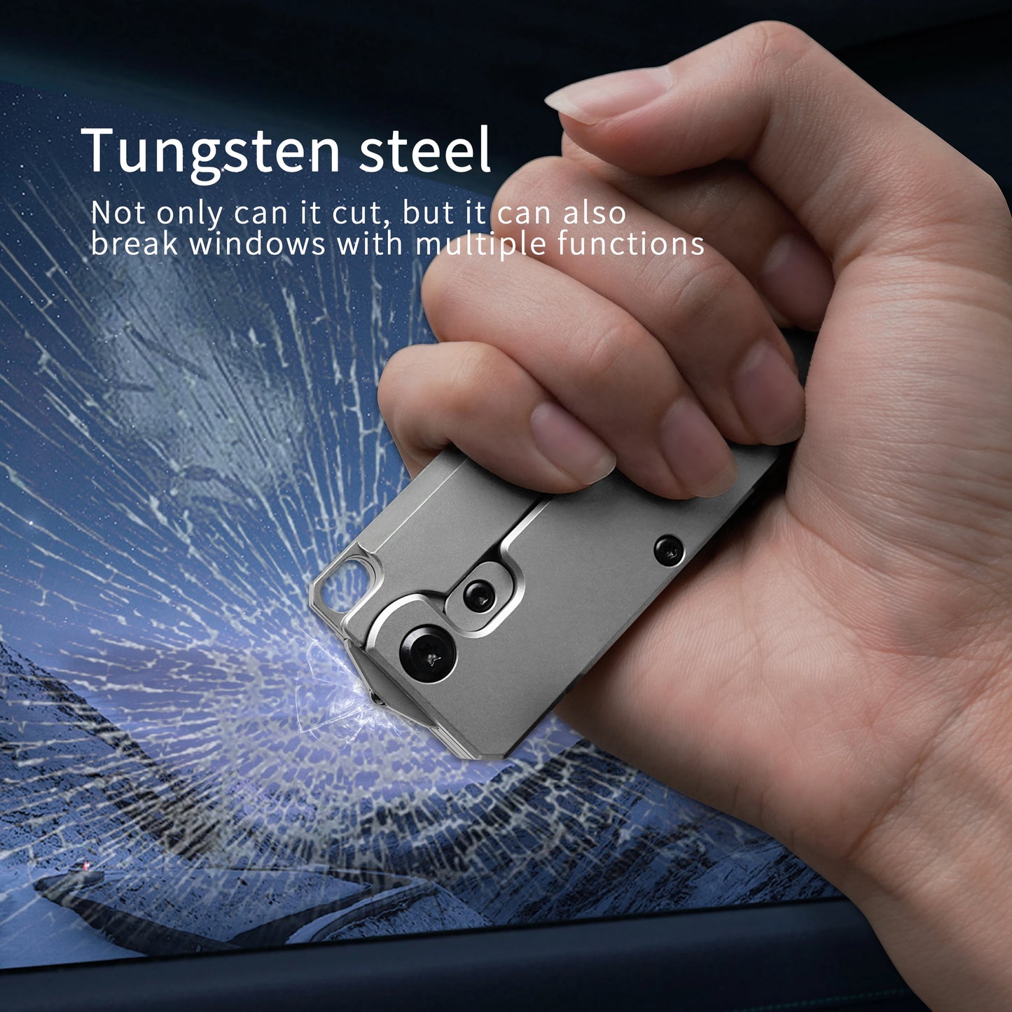 Dual Purpose Titanium Utility Knife, With Clip/10pcs SK5 Steel Blade and Comb, Outdoor Camping/Household EDC Tool Knife Best