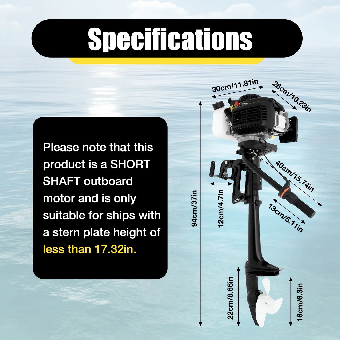 4 Stroke 4HP Outboard Motor Boat Engine Boat Motor 52cc Air Cooling System Hand-start Motor High Quality