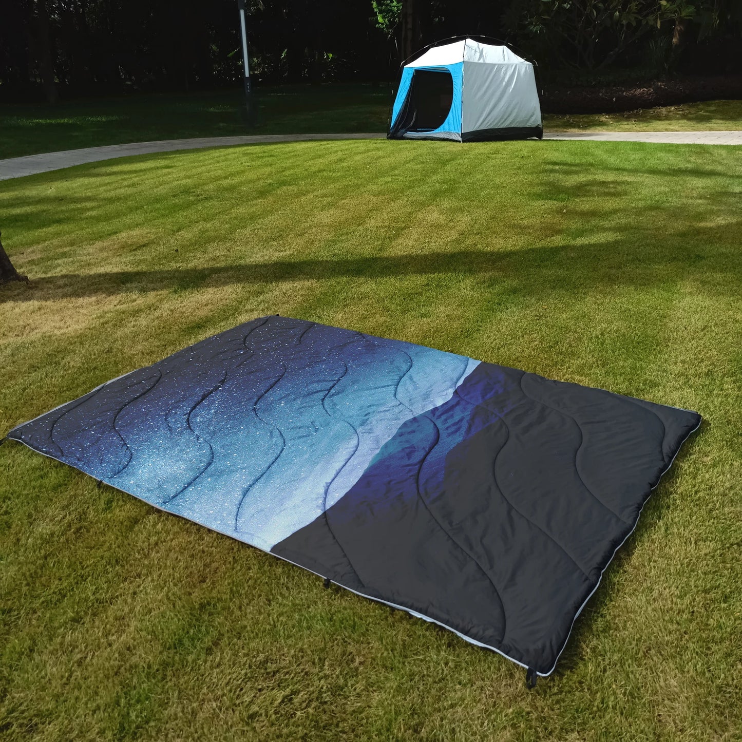 Outdoor Camping Blanket Fluffy Waterproof Warm Portable Storage Bag Hiking Picnic Car Use Multi-Functional Blanket
