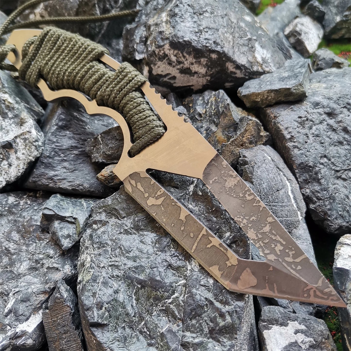 Multi-Purpose Fixed Blade, Tactical Survival Tool for Hunting & Camping, Also Ideal as a Sharp Fruit Knife for Outdoors
