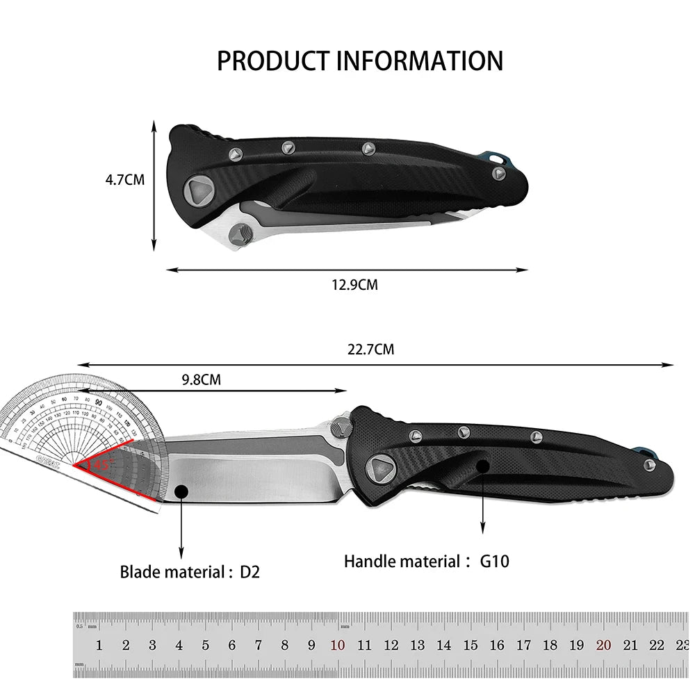 Socom Delta Folding Pocket Knife Tanto Blade G10 Handle Outdoor Camping Hunting EDC Multifunctional Tools