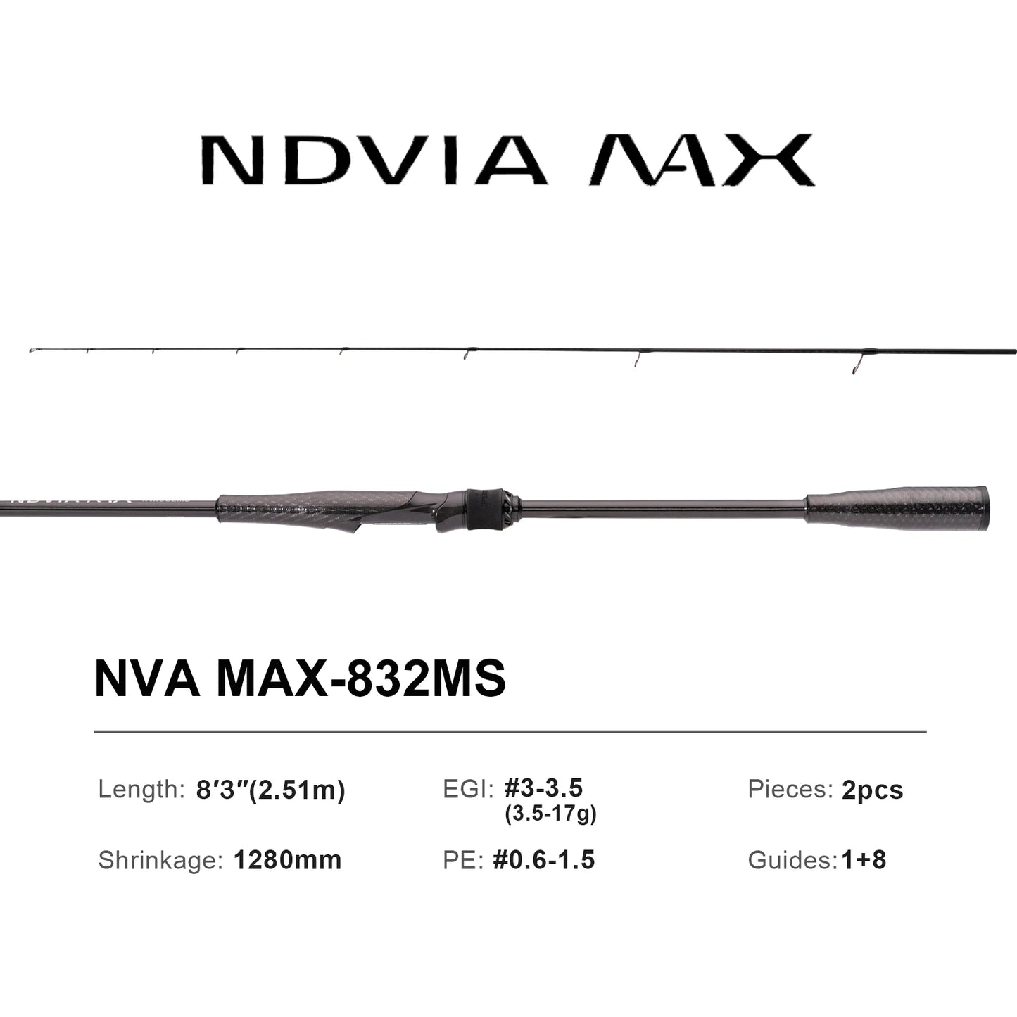 PURELURE NEW NDVIA MAX Ajing And Eging Tubular Tip 8FT 8.3FT 8.6FT 1.2-10G Soft Lure And EGI F/MF Action Perch Pike Zander Squid