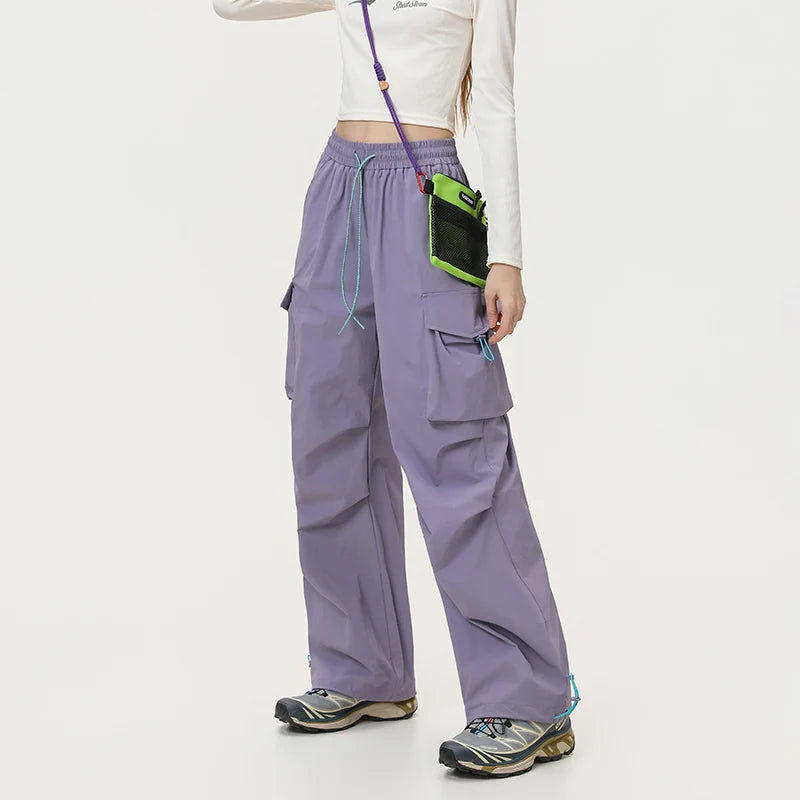 CHRLCK Women Waterproof Hiking Pants Quick Drying Fashion Cargo Pants Windproof Fishing Camping Cycling Trekking Trousers