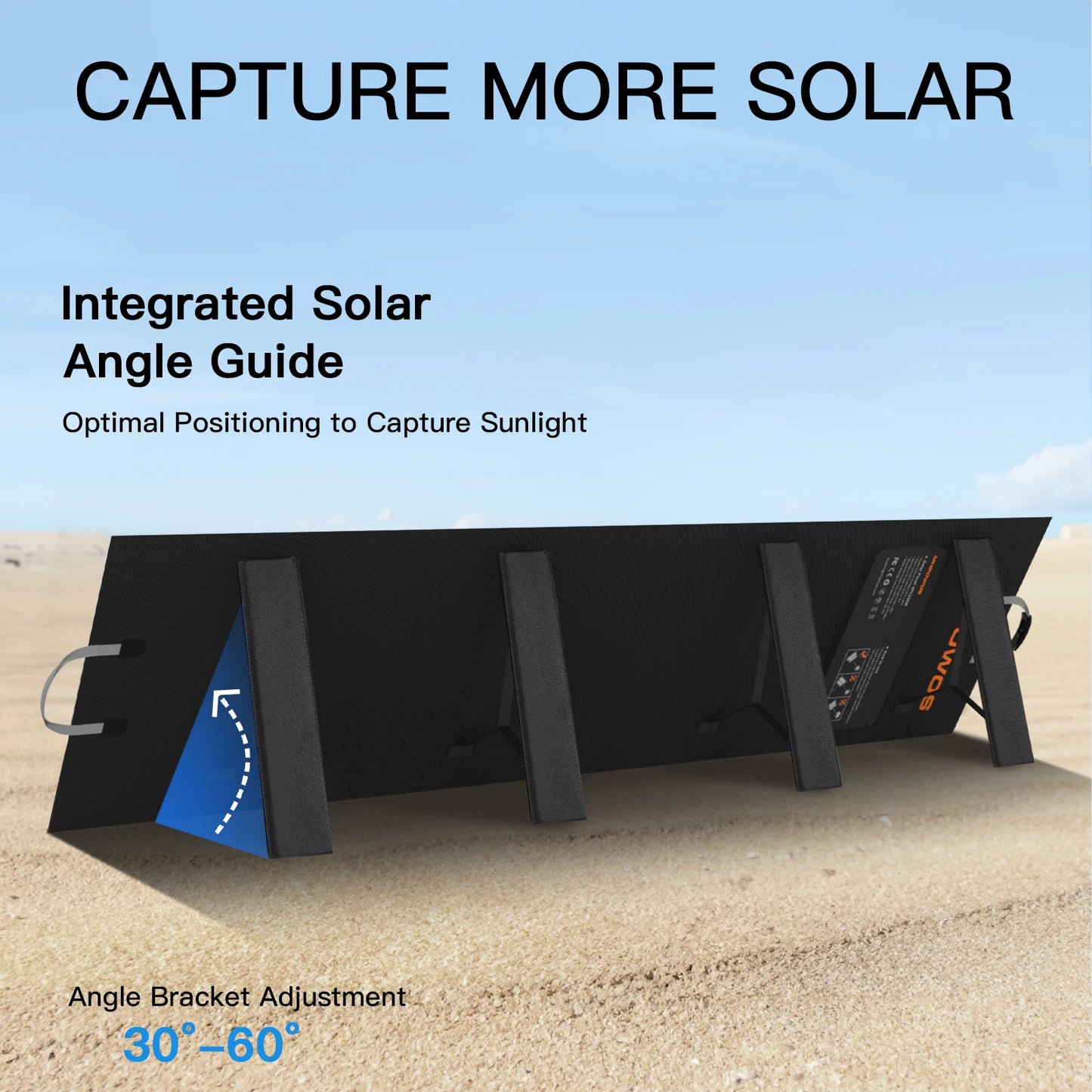 MHPOWOS 220W 40V Portable Solar Panel Waterproof Foldable Solar Panel Power Backup Solar Charger for Power Station RV Camping
