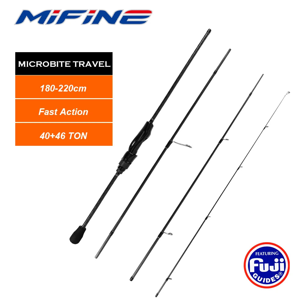 MIFINE MICROBITE TRAVEL Spinning Casting Rod 40+46T Carbon Fiber Fast Action 1.8M/1.98M/2.1M/2.2M Ultralight Lure Trout Pole