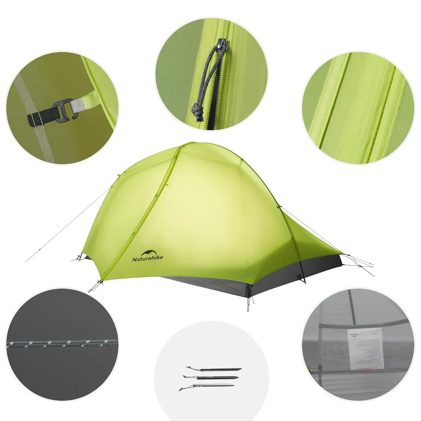Naturehike Star Trail EXT Hiking Tent Outdoor Camping Ultralight Rainstorm Protection Wild Tent 1 2 Person 0D Nylon Backpacking Tent