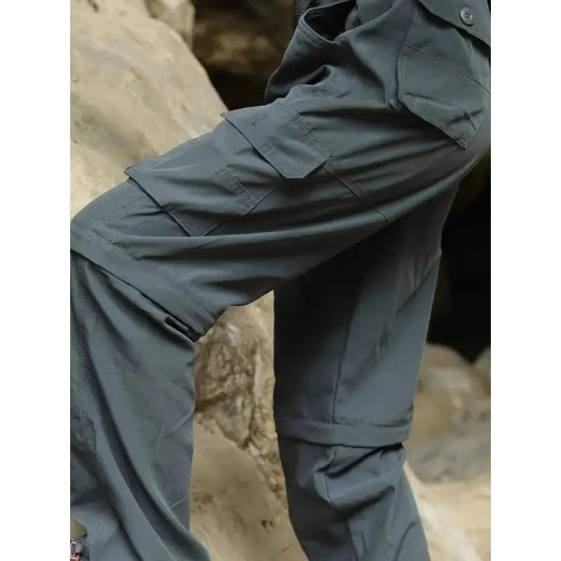 Women's Outdoor Cargo Pants, Loose Wide Leg Trousers, Summer Lightweight Quick-Dry Pants, Multi-Pocket Hiking & Camping Pants