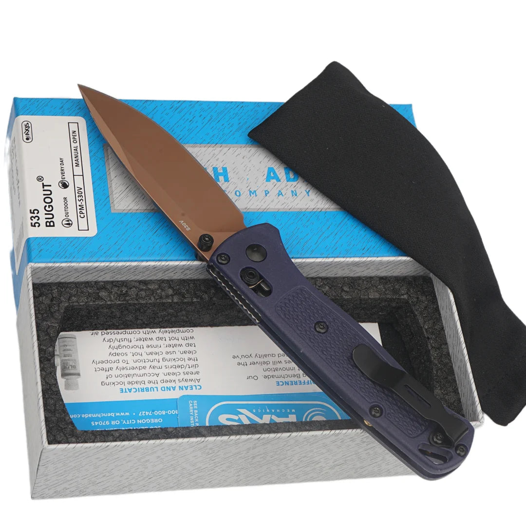BM-BUGOUT 535 EDC Pocket Folding Knife S30V Blade Nylon Fiberglass Handle High Hardness Camping Wilderness Survival Outdoor