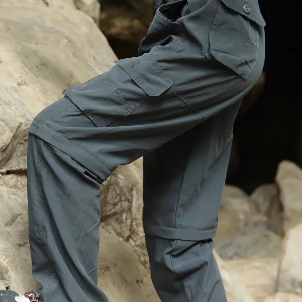 Women's Outdoor Cargo Pants, Loose Wide Leg Trousers, Summer Lightweight Quick-Dry Pants, Multi-Pocket Hiking & Camping Pants