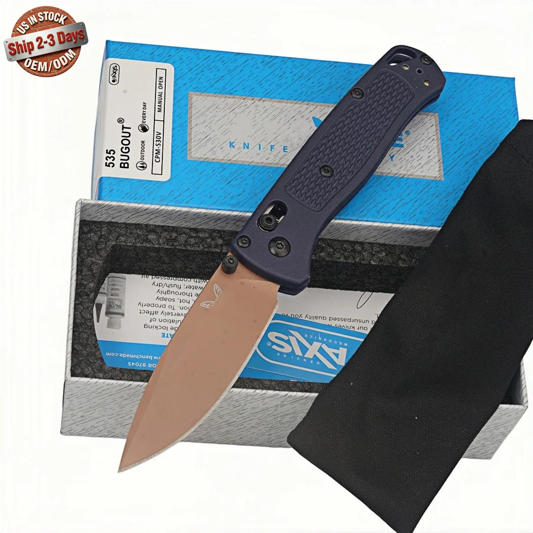 BM-BUGOUT 535 EDC Pocket Folding Knife S30V Blade Nylon Fiberglass Handle High Hardness Camping Wilderness Survival Outdoor