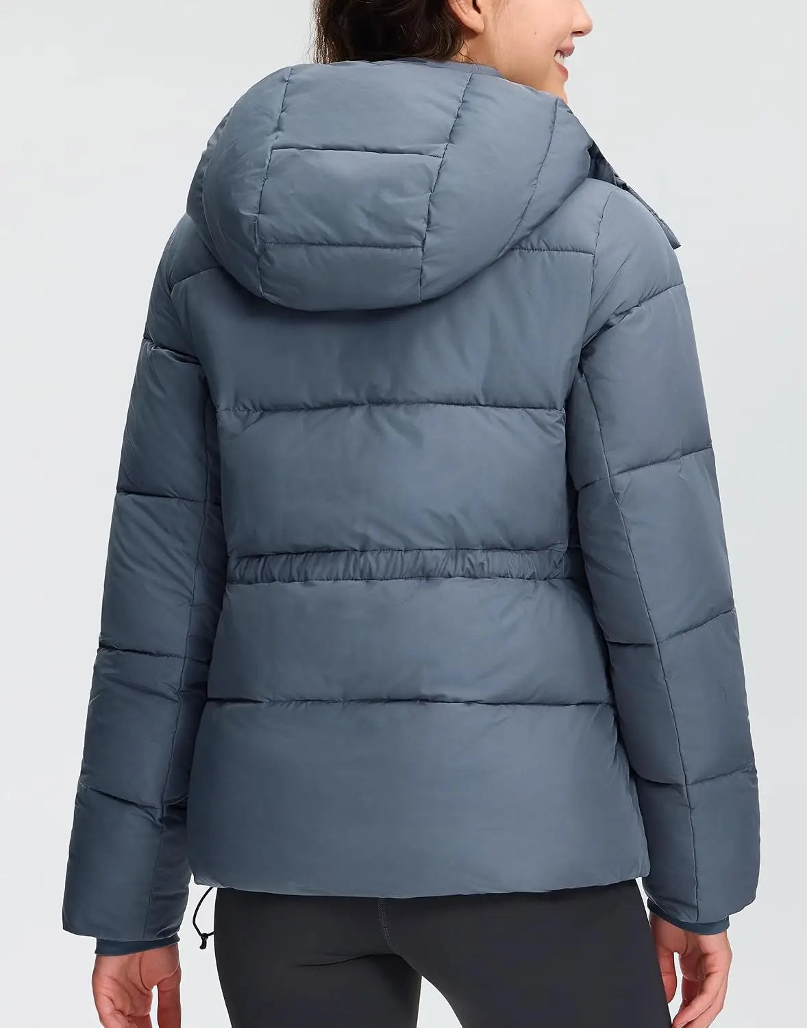 Pioneer Camp Women's Quilted Puffer Jacket, Warm Winter Coat Insulated Full Zip Hooded Jacket Pockets Outerwear Casual