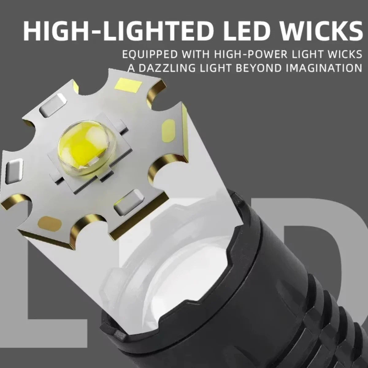 Super Bright Rechargeable LED Flashlight – Ultra Powerful Portable Torch, Outdoor Camping Lantern & Emergency Light