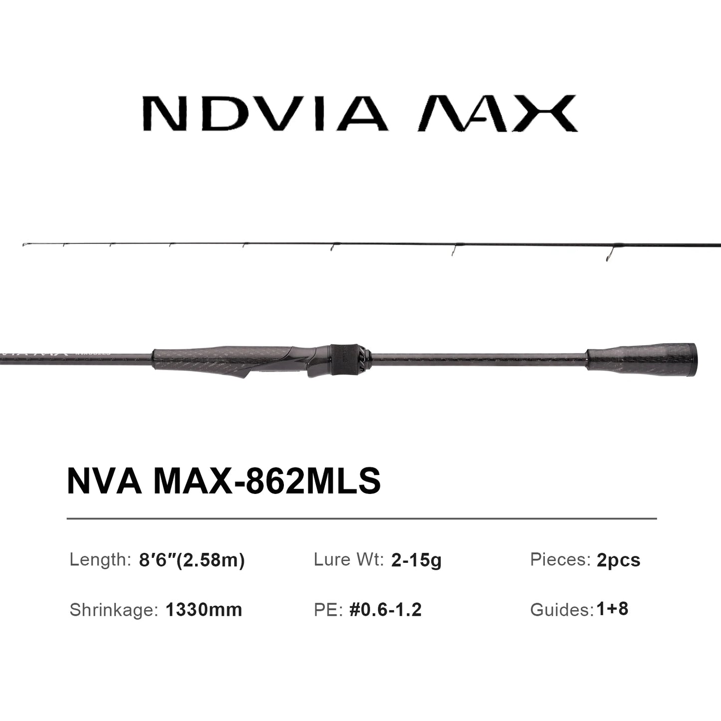 PURELURE NEW NDVIA MAX Ajing And Eging Tubular Tip 8FT 8.3FT 8.6FT 1.2-10G Soft Lure And EGI F/MF Action Perch Pike Zander Squid
